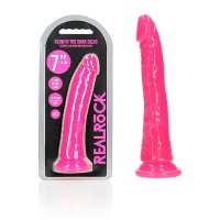 REALROCK 18CM SLIM GITD NEON PINK
